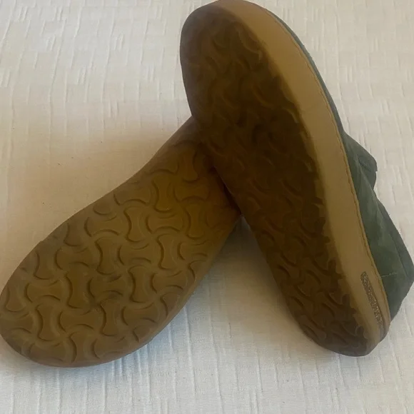 BIRKENSTOCK Dark Green Suede Slip-On Sneakers with Tan Soles - Picture 8 of 8